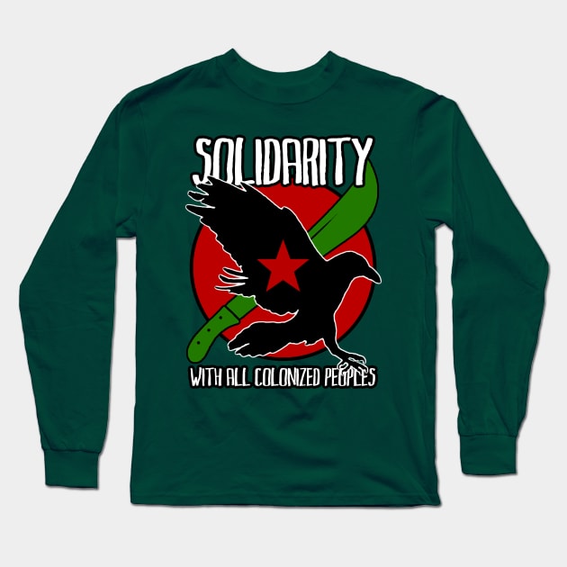 CROW - Colonized Solidarity Long Sleeve T-Shirt by CROW Store